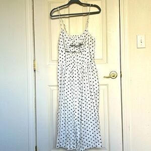 Xhilaration NWOT White Polka Dot Strap Dress